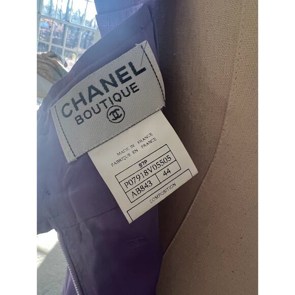 1997 Purple Chanel Sheath Dress - Picture 5 of 15